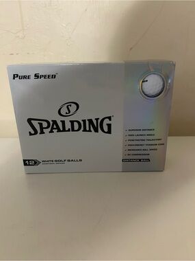 SPALDING Pure Speed White Golf Balls -12 Count Box -Distance Ball -New